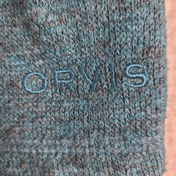 Orvis Vest Womens M Teal Blue/ Green Wool Blend Fleece Sweater Full Zip *read - Picture 10 of 14